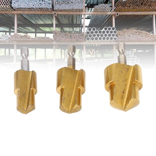 PPR PVC Boru Rayba Setleri Sıhhi Tesisat Bakımı Için Yüksek Karbonlu Çelik Genişletici Matkap Ucu Seti Elektrikli Matkaplar Için 3PCS Hex Shank Boru Raybası