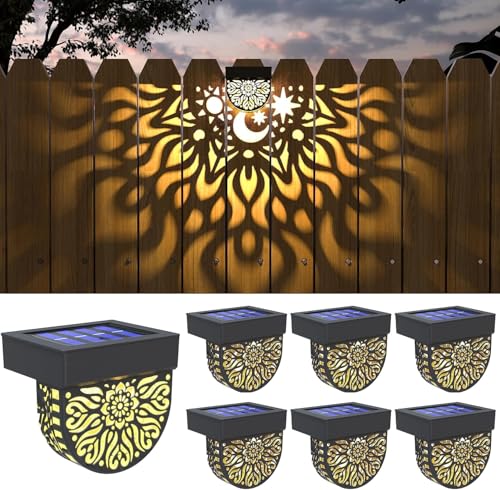 Lifeel solarlaterne für außen 6 Stück Solare Wegebeleuchtung Solarlampen für Außen Solarleuchten Garten Dekorative Solarlampe LED Gartenleuchte wasserdichte für Außen Terrasse (sun-moon-star)