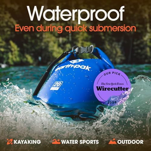 Image of Earth Pak Waterproof Dry Bag - Roll Top Waterproof Backpack Sack Keeps Gear Dry for Kayak with Waterproof Phone Case