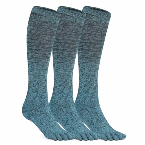 Coolmax Toe Compression Socks Breathable – Knee-High Support Socks with Enhanced Comfort for Running & Travel