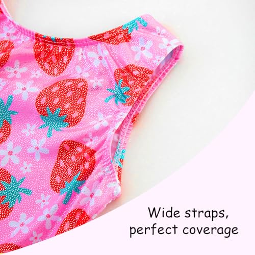Leotards for Girls Gymnastics Toddler Dance Biketards Mermaid Unicorn Athletic Dance Wear Shiny Rainbow Blue Hotpink
