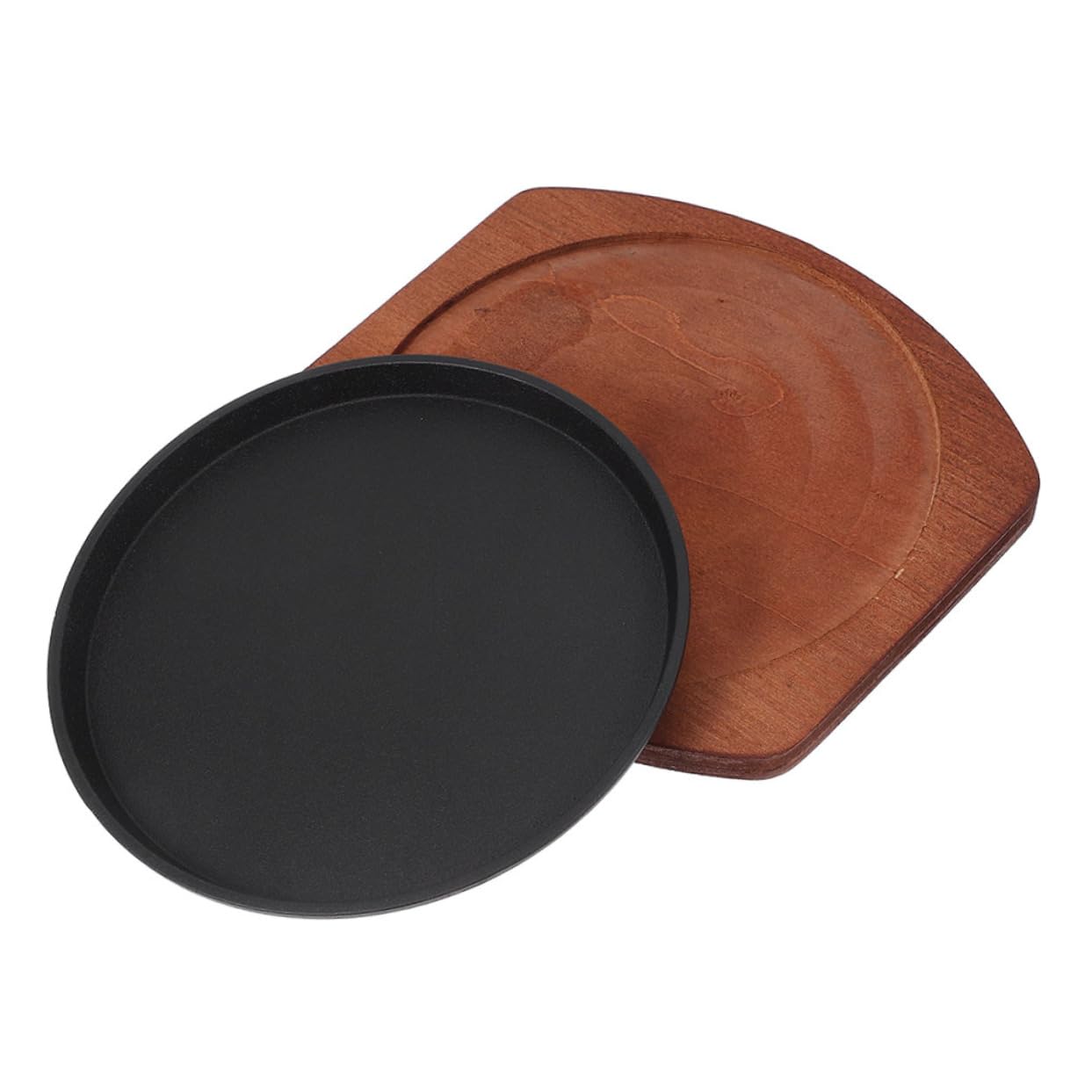 Plateau de service pour fajitas et grillades sur barbecue rond