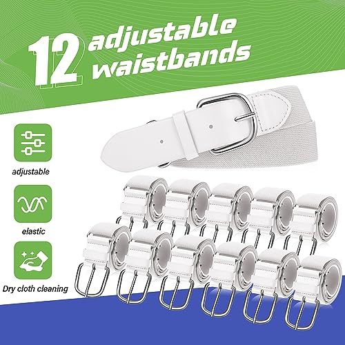 Image of Hercicy 12 Pcs Baseball Belts Softball Belts Bulk for Adult and Youth Adjustable