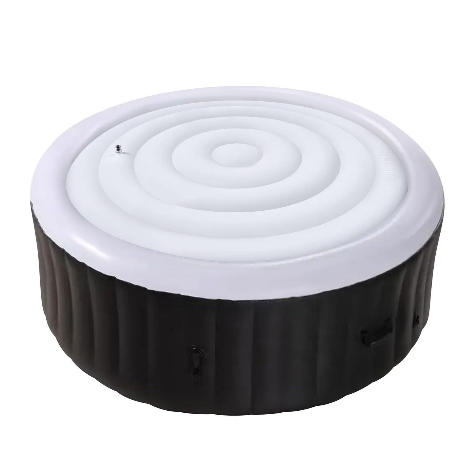 Agatige Copertura Gonfiabile per Vasca Idromassaggio, Copertura Spa Rotonda in PVC da 4,5 Ft Coperchio di Troppo Pieno per Piscina Isolante Pieghevole per Vasche Idromassaggio Gonfiabili
