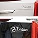 2pcs 3D for Cadillac Emblem,Car Side Rear Fender Trunk Emblem, Metal Labeling for Escalade ATS SRX XTS CTS XT5 XLR,etc (Silver)