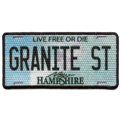 New Hampshire State License Plate Patch Live Free Granite Sublimated