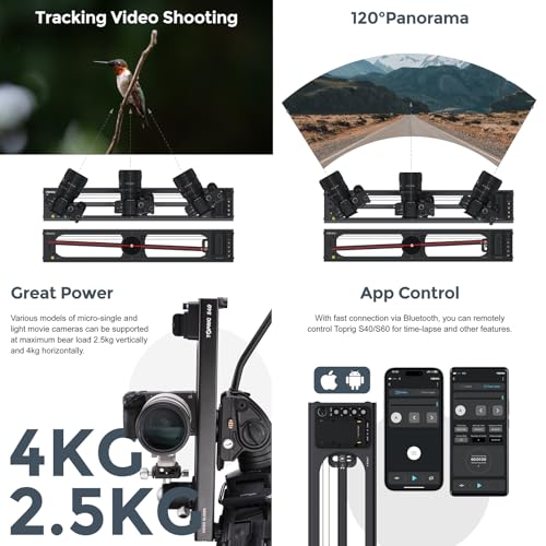 Image of Accsoon Toprig S60 Motorized Camera Slider App Wireless Control Carbon Fiber Dolly Rail Slider Support IME Lapse Photography