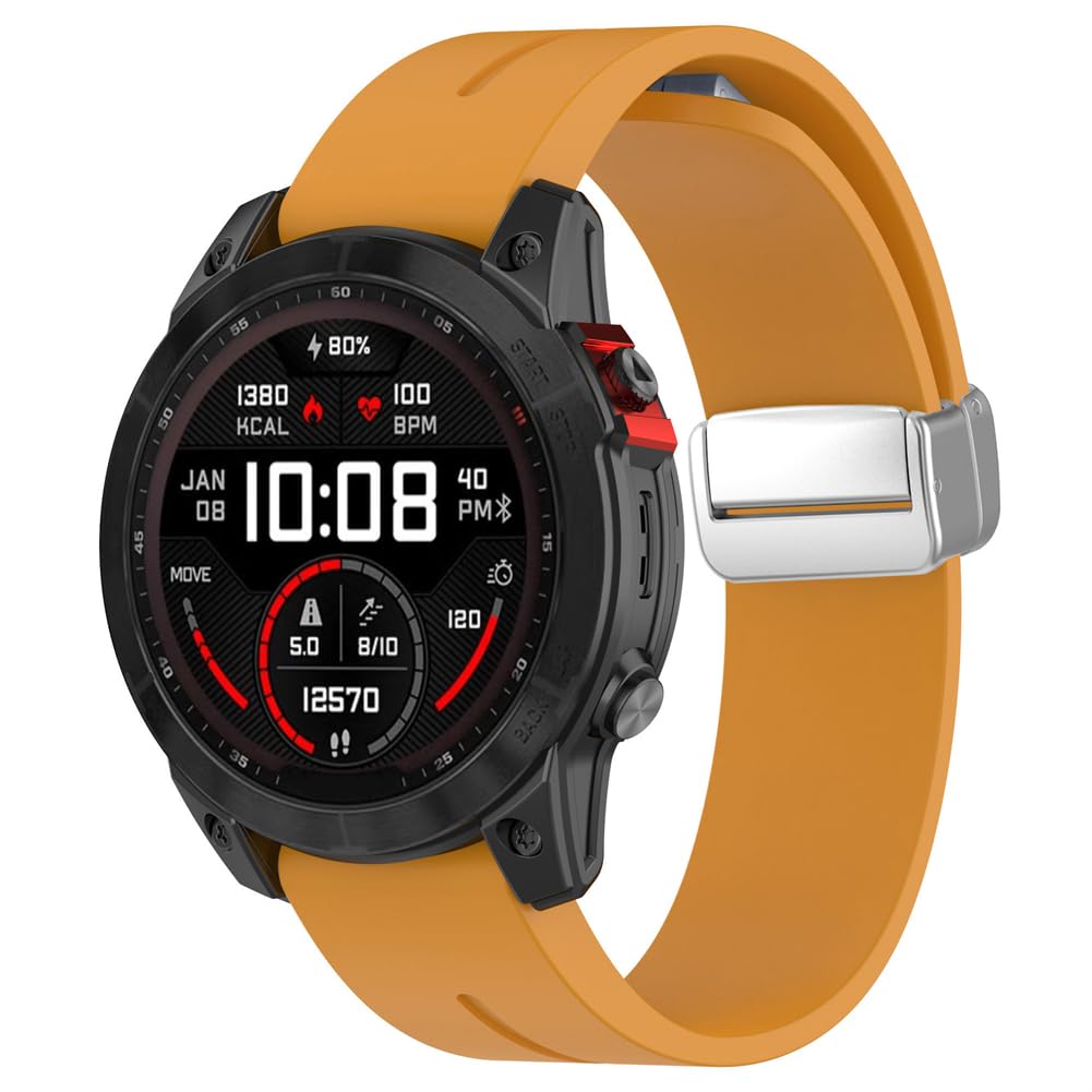 BBZ Fenix 7X pro Strap,26mm Quickfit Watch Strap Compatible with Garmin Fenix 7X Fenix 6X Pro Sport Band 26mm Quickfit Silicone Watch Strap for Fenix 5X Plus Fenix 3 Wristband