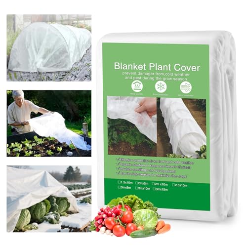 alouweekuky Voile D'hivernage 3 X 10m, Housse Hivernage Plante Exterieur 30g/m², Voile Hivernage Plante Exterieur Utilisé pour Les Plantes pour Prévenir Le...