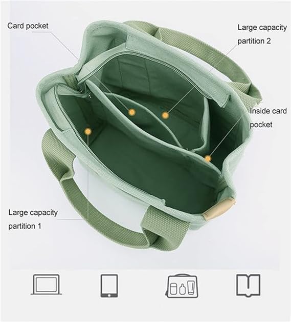 Tinkertechus Bag, Tinkertechus Large Capacity Multi-Pocket Handbag, Womens Canvas Crossbody Shoulder Tote Bag4