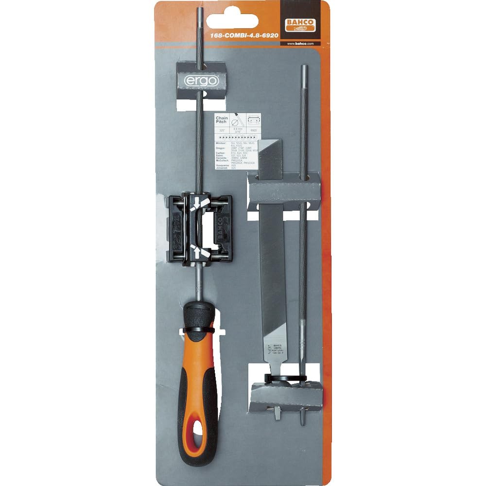 Bahco Chainsaw Chain File Set 3/16" 4.8Mm Round 168Combi486920
