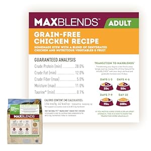 Solely Pure Pet MaxBlends Grain Free Rooster Recipe Dehydrated Canine Meals Formulation – Excessive Protein Home made Stew, Nutrient-Dense Meal for Canine Well being – Rooster RecipeFlavor – 2 lb Bag (Makes 8 lbs)