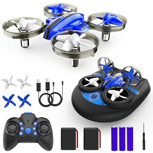 Mini Drone for Kids 8-12 & Adults, Drones & Cars 2 in 1 Toy with One Key Take Off-Landing, Altitude Hold, Headless Mode, 360° flip, Car Mode, 2 Batteries, Gift Kids Toys for Boys and Girls