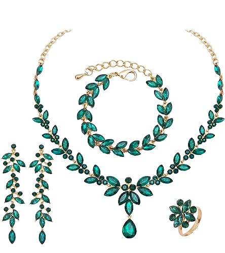 CSY-4-Pcs-Elegant-Bridal-Jewelry-Sets-Austrian-Marquise-Crystal-Wedding-Necklace-Dangle-Earrings-Tennis-Bracelet-Ring-Set-for-Bride-Women-Costume-Accessories