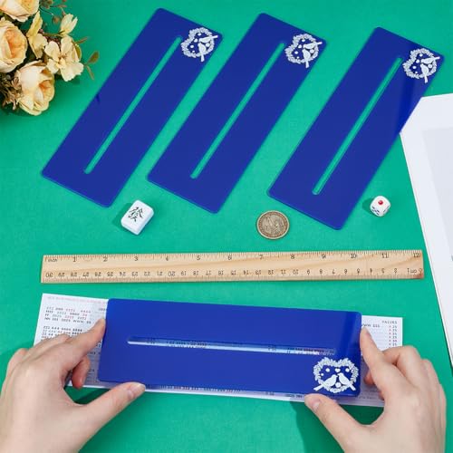 Juego de 4 reglas localizadoras de Mahjong en acrílico miniatura 3
