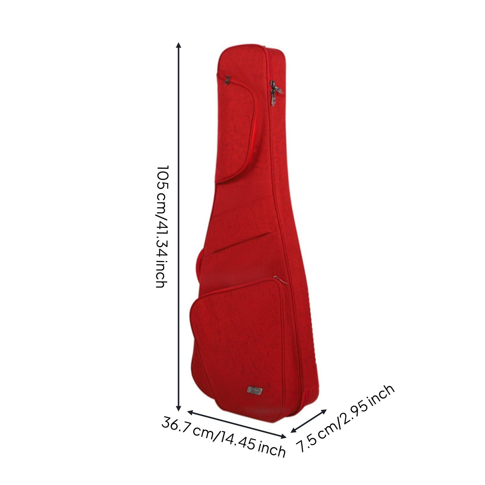 Gralara Funda Guitarra Acolchada Accesorio Musical Resisn para Viaje, Ensayo, Rojo Eléctrico