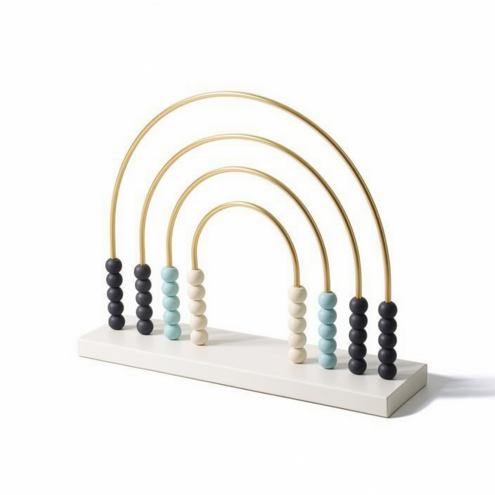 Abaco Decorativo Escultural Mesa Pieza Decorativa Ornamental Geométrica con Anidados y sobre Base de Resina Adecuado para Salón Mesa Auxiliar Consola Oficina de Diseño Contemporáneo