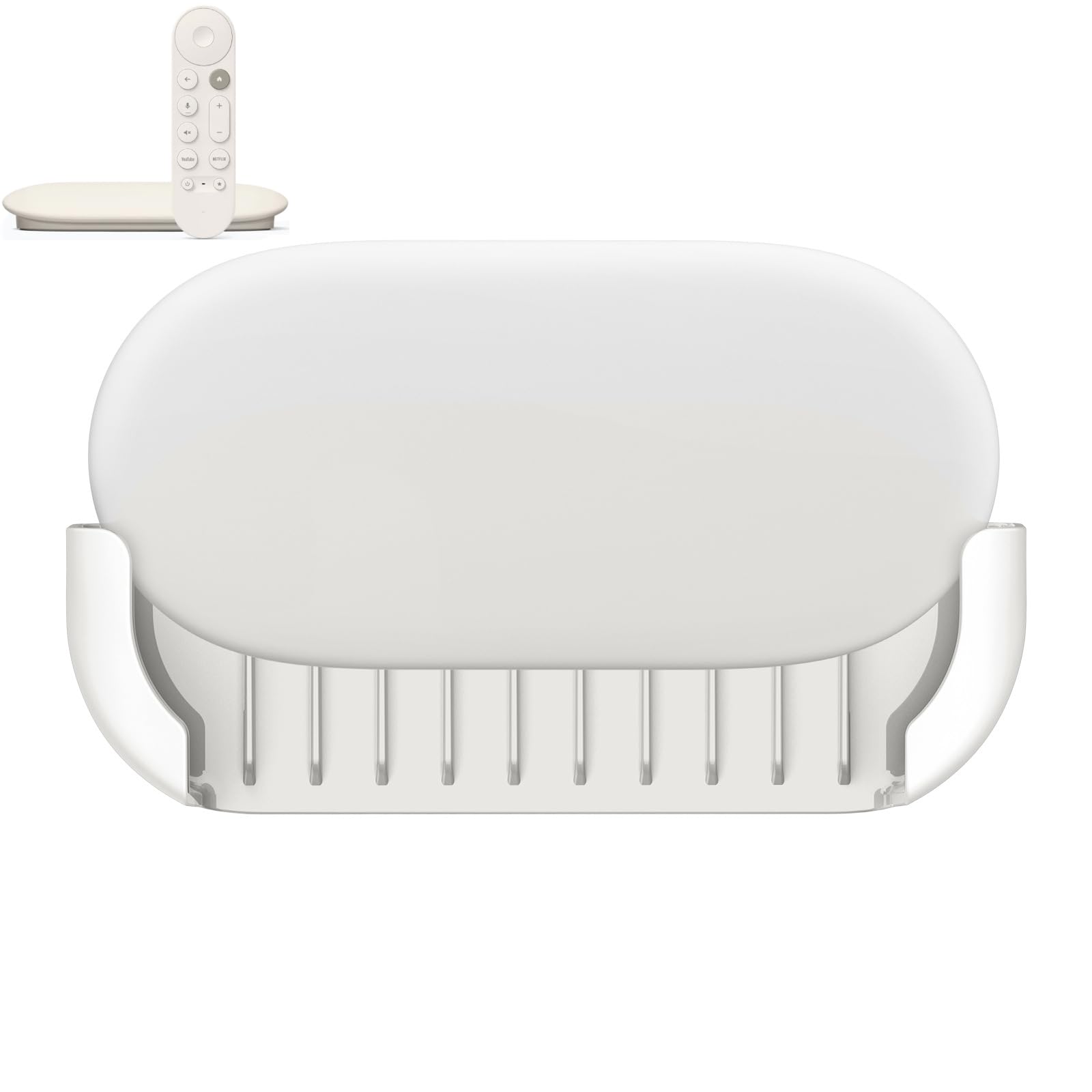 TV Set-top Box Stand for 2024 Google TV Streamer 4K Drop-Proof and Shock-Absorbing Unsealed Heat Dissipation