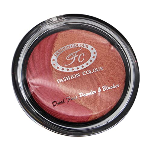 Image of FASHION COLOUR Dual Face Powder & Blusher | Easy Blend | Highly Pigmented | Natural Glow | Face Makeup Blush For Cheekbones & Highlighting | Face Blusher For All Skin Tones | Shade 05
