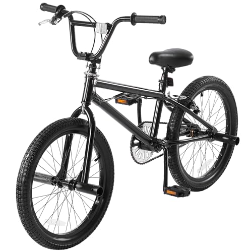 VEVOR BMX Bike, 20-Inch Wheel Freestyle Bike, BMX Race Bike with 360° Rotor and 4 Pegs, Beginner-Level BMX to Advanced Riders, BMX Bicycles for Teen Adult Men Women, Lightweight Aluminum Alloy Frame