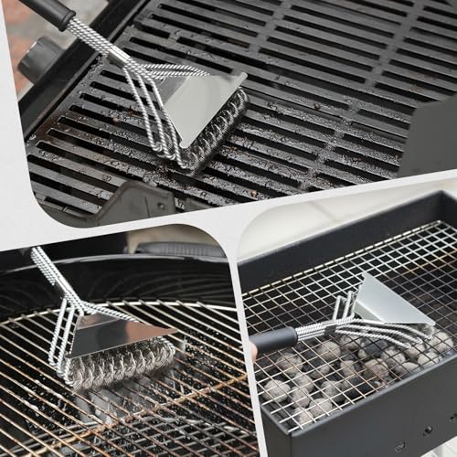 Kit de limpieza para parrilla onlyfire con cepillo y espátula miniatura 5