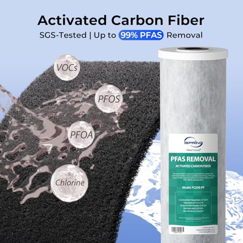 Image of iSpring F2WGB32BPF Whole House Water Filter Replacement Set, SGS-Tested to Remove up to 99% PFAS, 2-Stage Filtration Reduces Sediment, Chlorine, Taste & Odor, Fits WGB22B-PF
