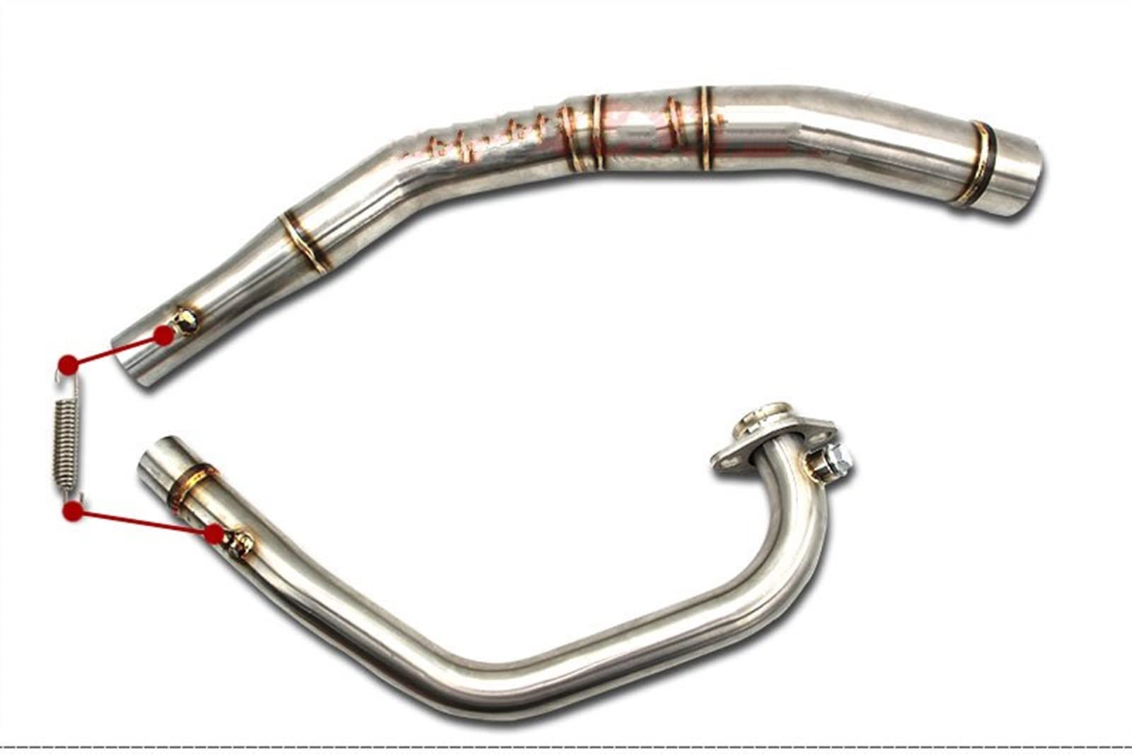 Auspuffendschalldämpfer Für Suzuki Für GSX150R Für GSXR150 Für GSXR 150 Vorderrohr Motorrad Auspuff Slip On ModifiedMotorcross Edelstahlrohr