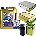 Produktbild QR-PARTS 69371843 Filter Set Inspektionspaket 5 Liter Motoröl Longlife III 5W-30 MANN-FILTER Innenraumfilter Luftfilter Ölfilter