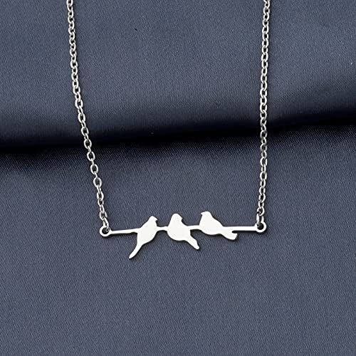 AKTAP Little Birds on a Branch Necklace - Love Bird Jewelry3