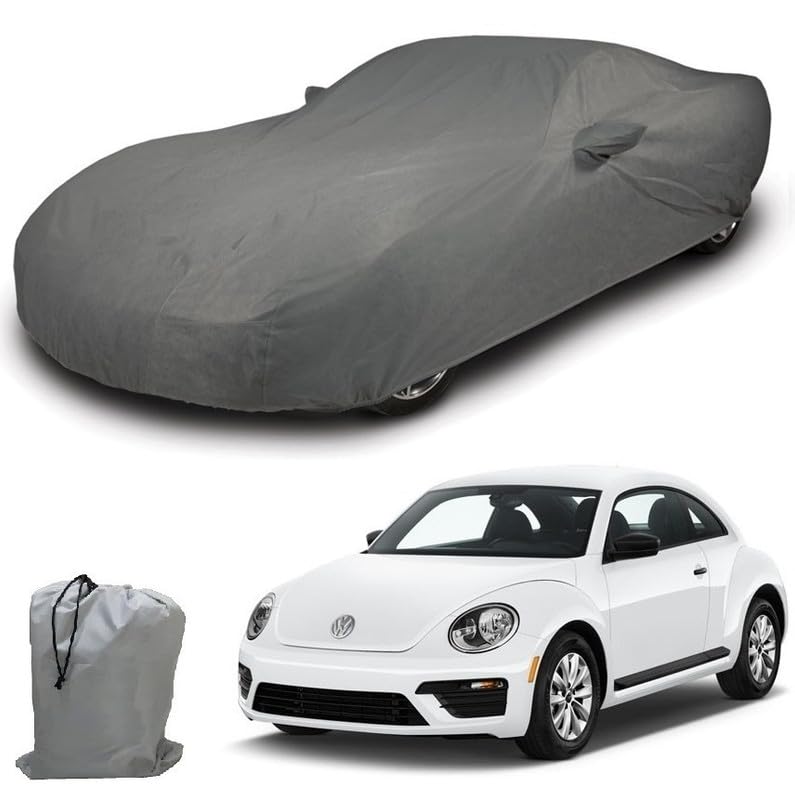 Image of ARCUATE Triple Layer Custom fit Car Body Cover for Volkswagen Beetle New |Top Layer Dustrproof | Middle Layer Waterproof | Bottom Layer Scratch Protection | Outdoor Indoor Fabric