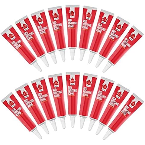 1x Cake Décor 19g Writing Icing Pens Tubes Decoration Red Cover