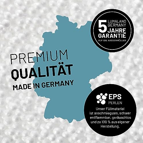 Lumaland Sitzsack Drops: Runder Sitzsack (300 L) für drinnen und draußen