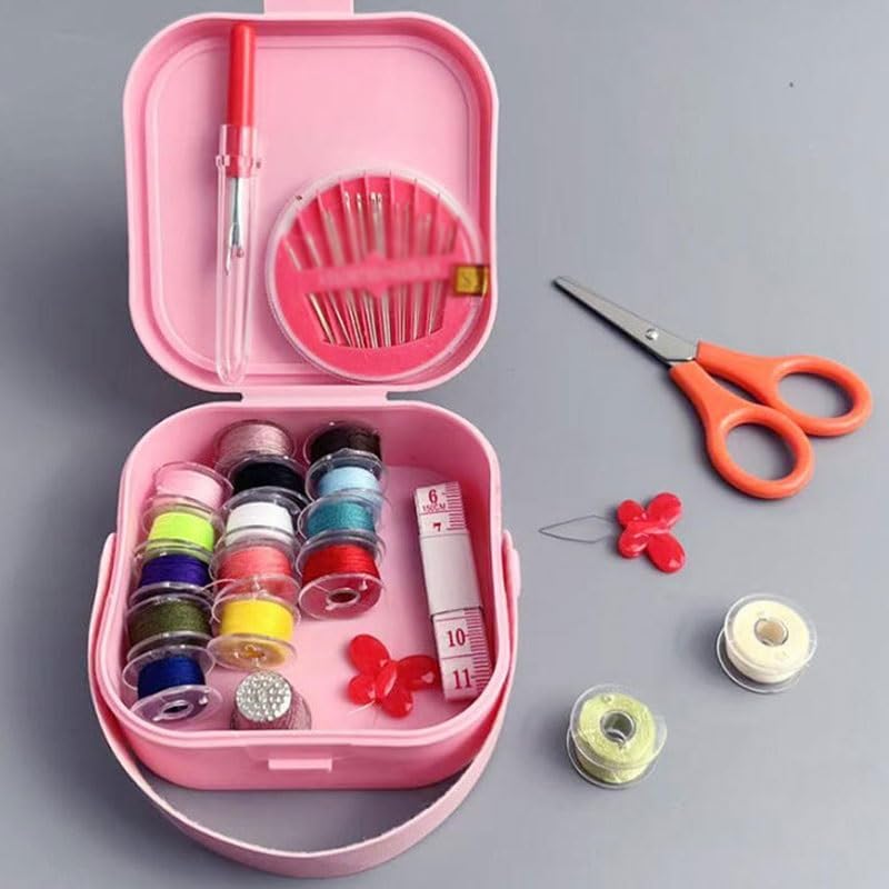 MVNOIRE PP Portable Small Needle Thread Storage Box Multi-Functional Sewing Kit Bag Home Use