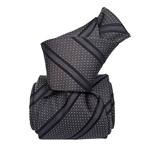 Cravate en soie grise italienne Segni Et Disegni idée cadeau chic et raffiné pour homme