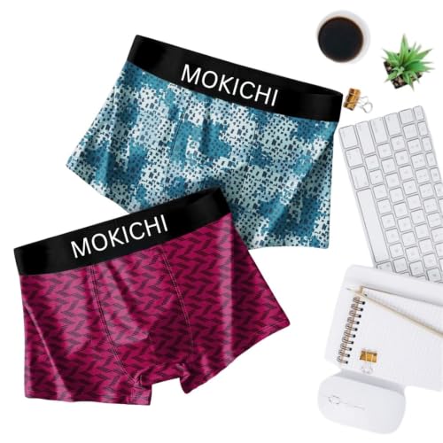 Image of Men's Microfiber Boxer Briefs Pack of 2 | Ultra Soft Stretch Trunks | Moisture-Wicking Breathable Innerwear | Printed Premium Underwear for Men | Comfortable Elastic Waistband