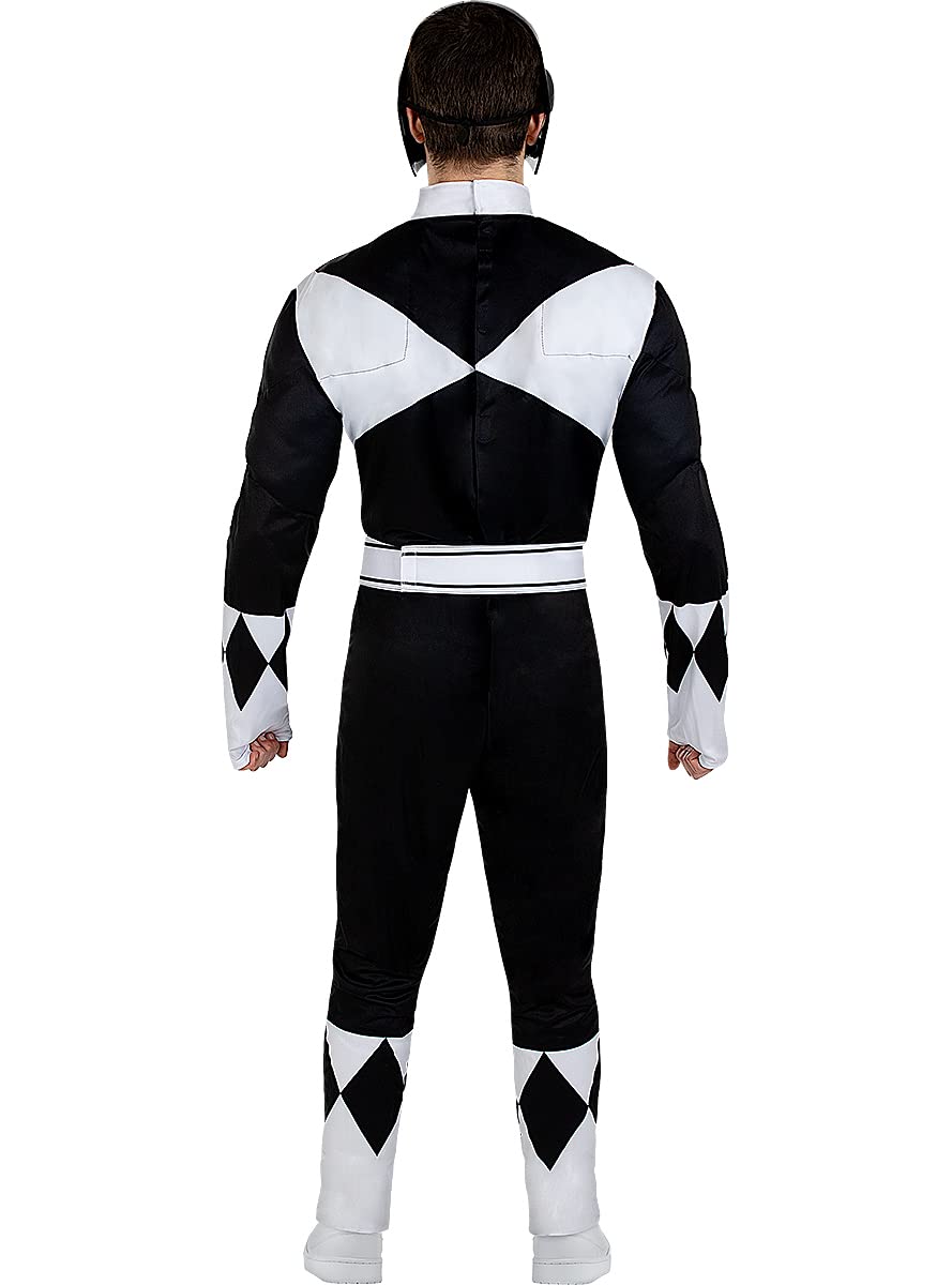 Funidelia Disfraz Power Ranger Negro para Hombre, Licencia Oficial, Talla L Películas & Series, Superhéroes - Traje para Adultos para Fiestas, Carnaval y Halloween