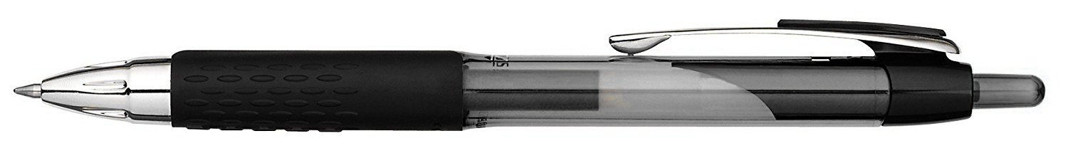 Uni-ball 207 wysuwanych długopisów żelowych, średni punkt (0,7 mm), czarny, 16 sztuk, opakowanie może się różnić
