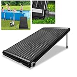 AufuN Sonnenkollektor Solar Poolheizung Schwarz 110 x 69 x 14 cm (L x B x H), Pool Heizungen Solaranlage für Schwimmbad, Dusche, Garten