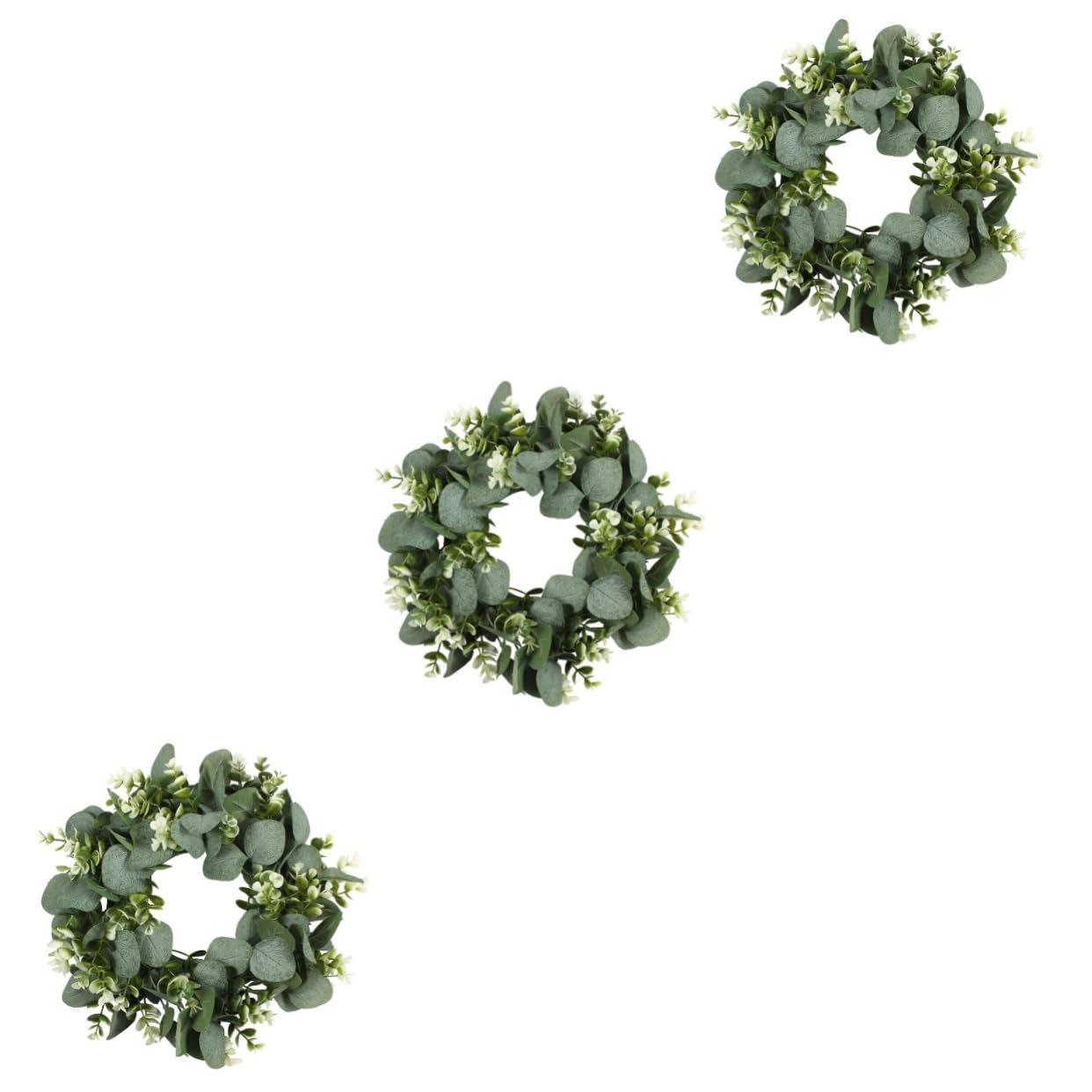 3stücke Simulative Eucalyptus Wreath Kunstblumen Türkranz Für Party Feiertage Dekoration Lebensmittelsicher