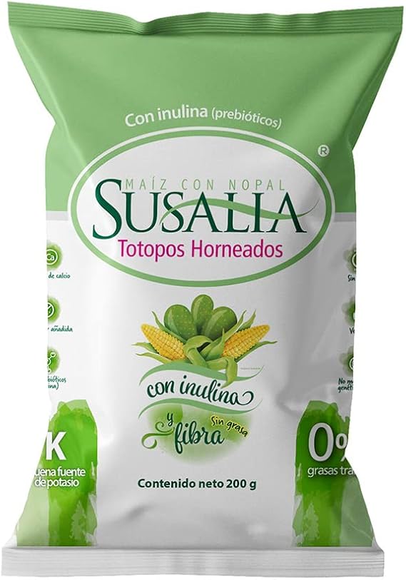 SUSALIA Totopo Horneado 200Gr (Caja con 4 Piezas) Tortilla Chips