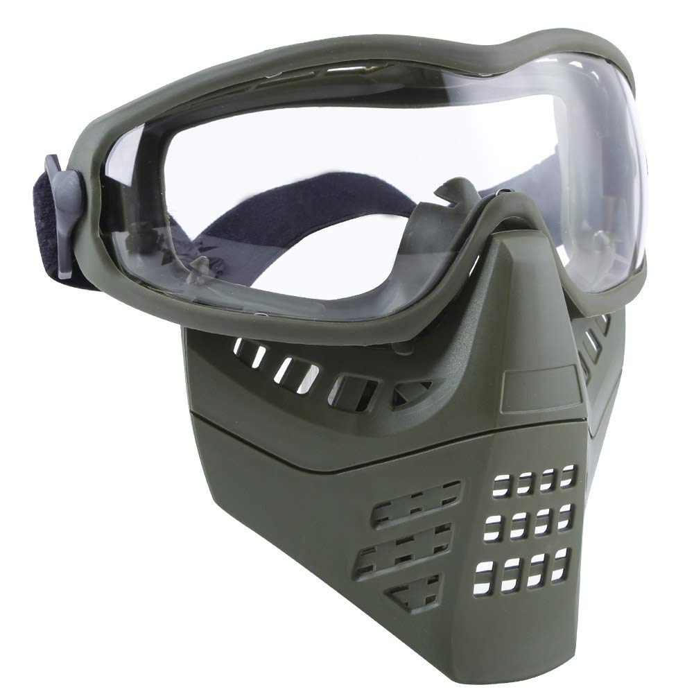 H World Shopping Airsoft Tactical Paintball Face Mask with Goggles