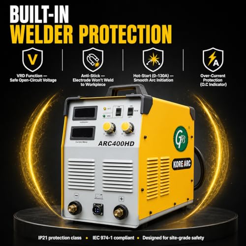 Image of 400 HD Heavy-Duty Welding Machine, 3-Phase ARC Welder, 400A Output, Tubular IGBT Technology, Anti-Stick & VRD, Supports 1.6-4.0mm Electrodes, Industrial Inverter Welder