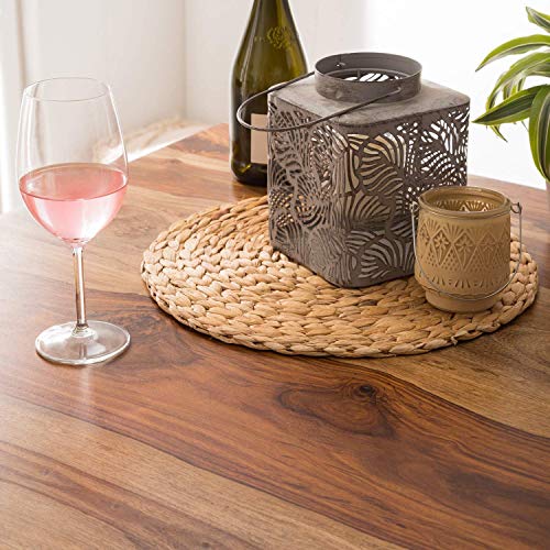 Image of Solid Sheesham Wood Bar Dining Table 2 Seater Set /Compact Bar Dining Table with 2 Chairs (Solid Sheesham Wood, 2 Chairs, 1 Table, Teak Finish)