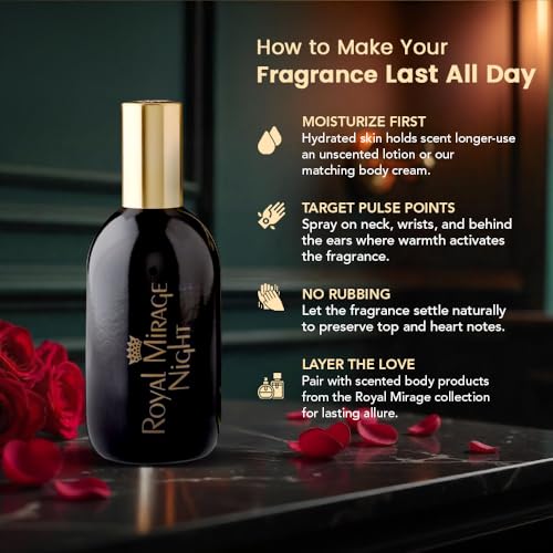 Image of Royal Mirage Night Eau De Cologne for Men | Long-Lasting Perfume | Refined Nocturnal Fragrance | Fresh Greens, Floral & Musky Depth | Evening Versatility | Perfume for Man | 120ml