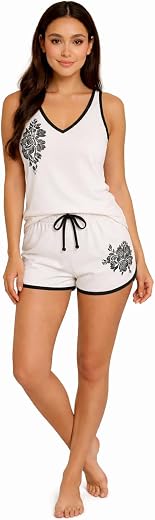 ATLIES Women Night Dress|Girls Night Wear| Women Co-Ord Set|Relaxed Fit|Comfort Wear|Printed Night Suit|Pyjama Set|Night w...