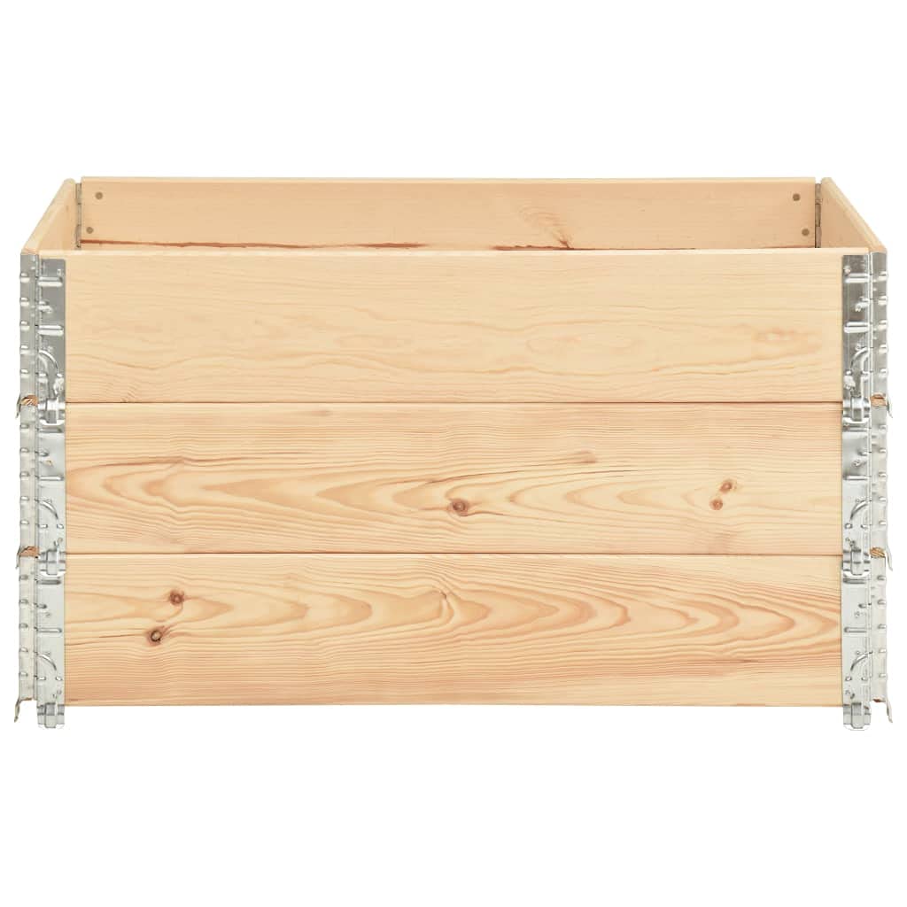 vidaXL 3X Madera Maciza de Pino Caja de Palés Jardinera Muebles Plegable Almacenar Artículos Almacenamiento Jardín Terraza Exterior 50x100 cm