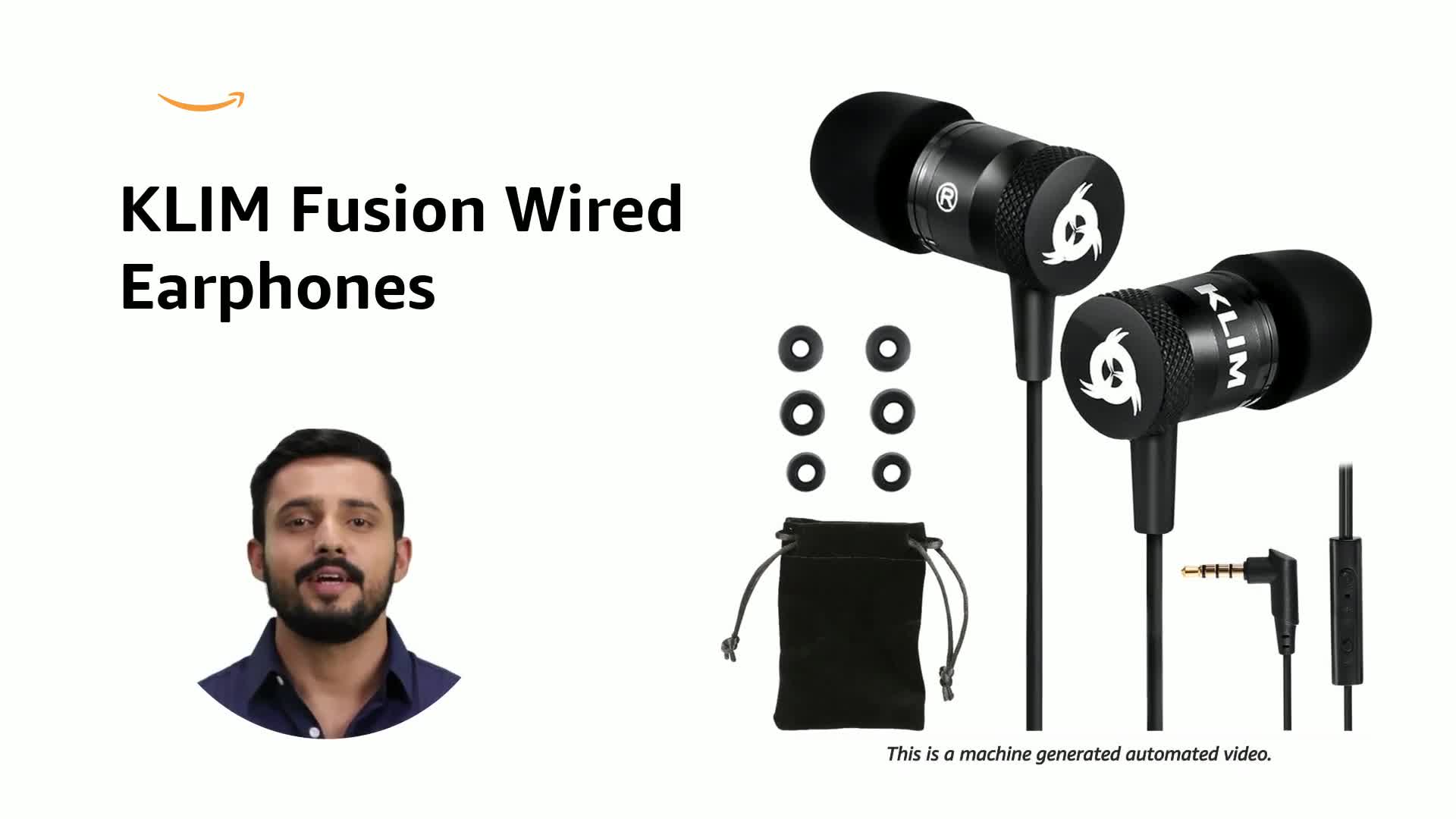 Auricolari KLIM Fusion Con Microfono - Audio Alta Qualit&agrave;, Memory Foam E Garanzia 5 Anni