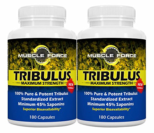 Tribulus Terrestris, Bulgarian, 1500mg, 45% Saponins, Lecithin For Better Uptake, 360 Capsules, Two Bottles
