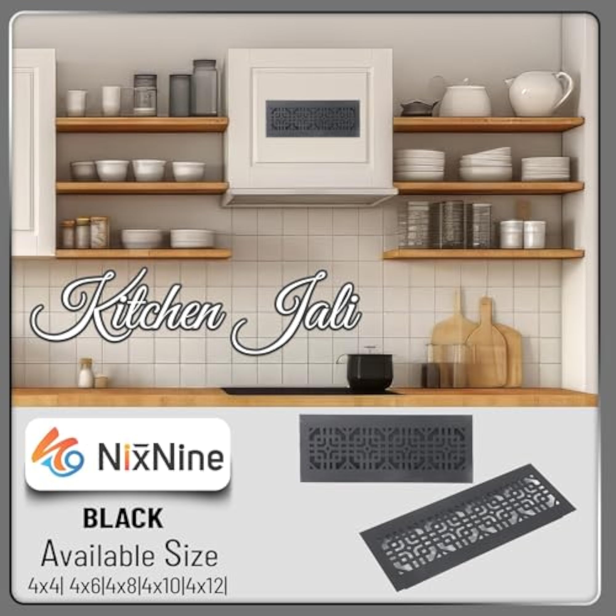 Rose Finish Aluminium Kitchen Ventilation Grill, 4x12 Inch Pack of 3
