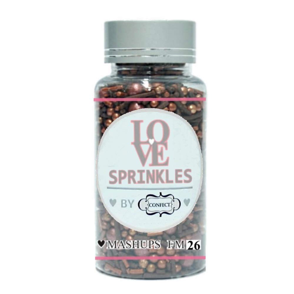 Edible Fusion Mashup | Vibrant Cake & Cupcake Sprinkles Mix | Decorative Edible Toppings for Baking & Desserts (FM26) | Vegan, Gluten-Free, Soy-Free, Dairy-Free, Palm Oil-Free – 120 Gms